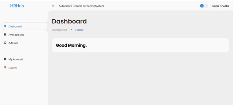 Automated Resume Screening System project screenshot